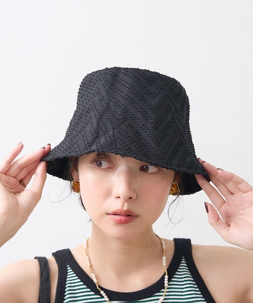 FREAK'S STORE(フリークスストア)の「フェザリーハット(ハット・レディース・ブラック/ホワイト・ONE SIZE)」の5枚目の写真
