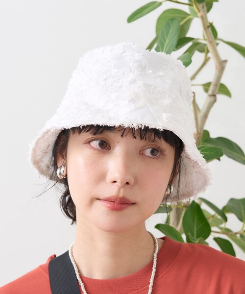 FREAK'S STORE(フリークスストア)の「フェザリーハット(ハット・レディース・ブラック/ホワイト・ONE SIZE)」の7枚目の写真