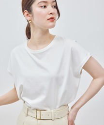 ROPE' | 【洗える】【一部カラー接触冷感】アームレットTシャツ(Tシャツ/カットソー)