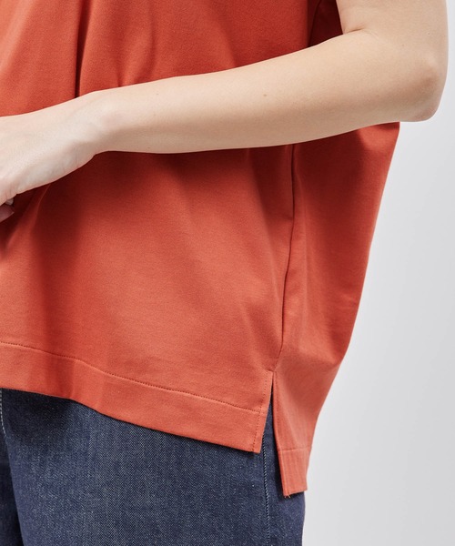 ROPE'（ロペ）の「【洗える】【一部カラー接触冷感】アームレットTシャツ（Tシャツ/カットソー・レディース・ブラック/ホワイト/レンガ/ホワイト系その他/グレー・FREE）」の19枚目の写真