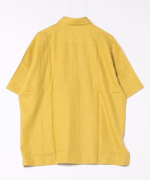 ROUGH TRADE（ラフトレード）の「麻レーヨン 半袖レギュラーカラーシャツ(M1)（シャツ/ブラウス・メンズ・イエロー/アイボリー/ミント/チャコールグレー・X-LARGE/LARGE/MEDIUM）」の5枚目の写真