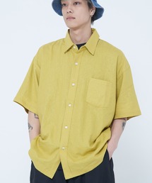 麻レーヨン 半袖レギュラーカラーシャツ(M1)