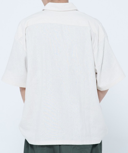 ROUGH TRADE（ラフトレード）の「麻レーヨン 半袖レギュラーカラーシャツ(M1)（シャツ/ブラウス・メンズ・イエロー/アイボリー/ミント/チャコールグレー・X-LARGE/LARGE/MEDIUM）」の6枚目の写真