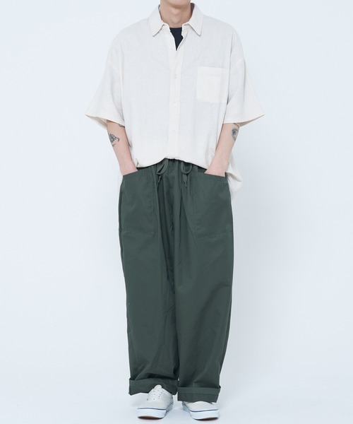 ROUGH TRADE（ラフトレード）の「麻レーヨン 半袖レギュラーカラーシャツ(M1)（シャツ/ブラウス・メンズ・イエロー/アイボリー/ミント/チャコールグレー・X-LARGE/LARGE/MEDIUM）」の8枚目の写真