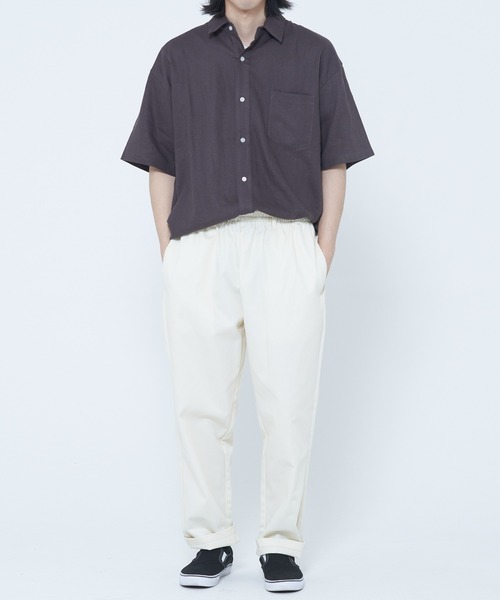 ROUGH TRADE（ラフトレード）の「麻レーヨン 半袖レギュラーカラーシャツ(M1)（シャツ/ブラウス・メンズ・イエロー/アイボリー/ミント/チャコールグレー・X-LARGE/LARGE/MEDIUM）」の14枚目の写真