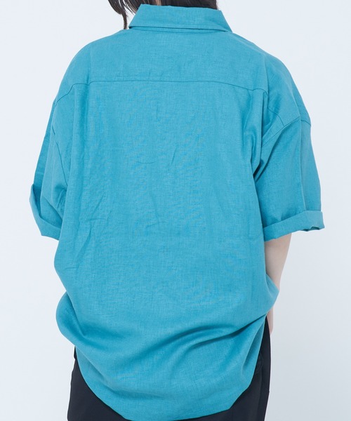 ROUGH TRADE（ラフトレード）の「麻レーヨン 半袖レギュラーカラーシャツ(M1)（シャツ/ブラウス・メンズ・イエロー/アイボリー/ミント/チャコールグレー・X-LARGE/LARGE/MEDIUM）」の19枚目の写真