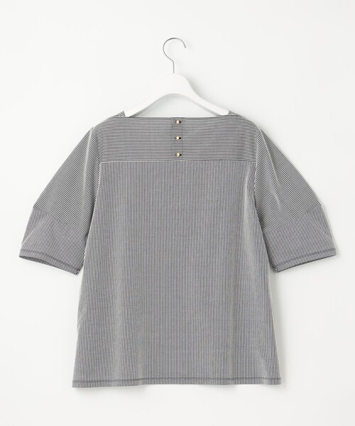 23区 L（ニジュウサンクオオキイサイズ）の「【洗える】ライトリンクルジャージー カットソー（Tシャツ/カットソー・レディース・ネイビー系1/ベージュ系1/ネイビー系・44/46/48）」の5枚目の写真