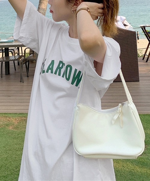 Miniministore(ミニミニストア)の「半袖Tシャツ レディース 韓国 英字ロゴ(Tシャツ/カットソー・レディース・ホワイト/ピンク/ブルーグレー・FREE)」の4枚目の写真