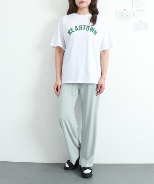 Miniministore(ミニミニストア)の「半袖Tシャツ レディース 韓国 英字ロゴ(Tシャツ/カットソー・レディース・ホワイト/ピンク/ブルーグレー・FREE)」の8枚目の写真