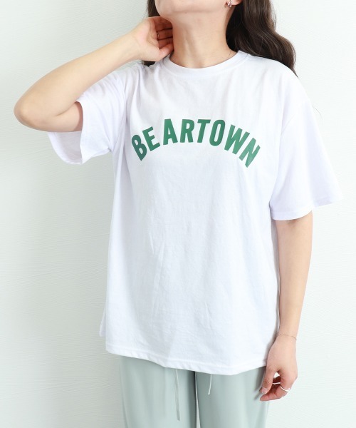 Miniministore(ミニミニストア)の「半袖Tシャツ レディース 韓国 英字ロゴ(Tシャツ/カットソー・レディース・ホワイト/ピンク/ブルーグレー・FREE)」の9枚目の写真