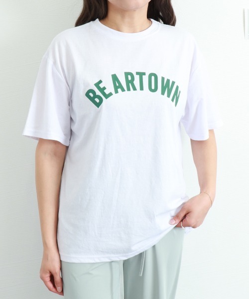 Miniministore(ミニミニストア)の「半袖Tシャツ レディース 韓国 英字ロゴ(Tシャツ/カットソー・レディース・ホワイト/ピンク/ブルーグレー・FREE)」の10枚目の写真