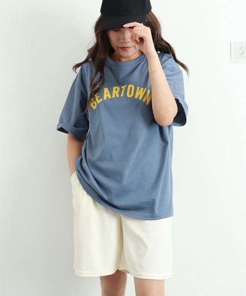 Miniministore(ミニミニストア)の「半袖Tシャツ レディース 韓国 英字ロゴ(Tシャツ/カットソー・レディース・ホワイト/ピンク/ブルーグレー・FREE)」の20枚目の写真