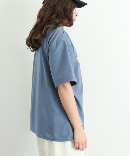 Miniministore(ミニミニストア)の「半袖Tシャツ レディース 韓国 英字ロゴ(Tシャツ/カットソー・レディース・ホワイト/ピンク/ブルーグレー・FREE)」の22枚目の写真