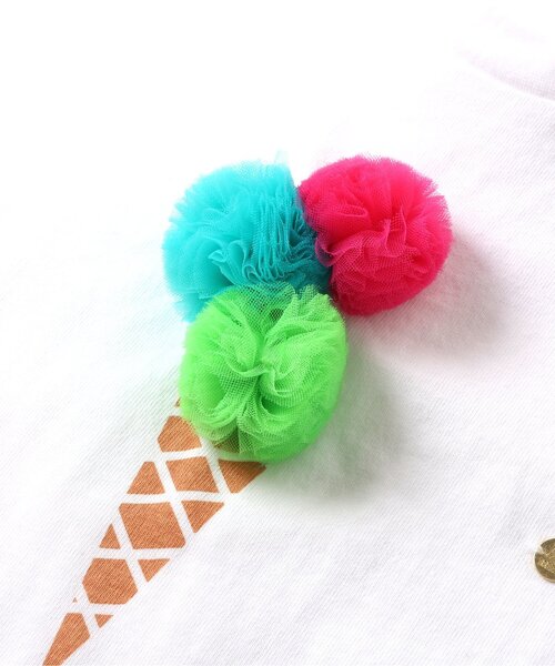 BREEZE(ブリーズ)の「モチーフギミックTシャツ(Tシャツ/カットソー・キッズ・オフホワイト/ピンク/チャコール・80/90/100/110/120/130/140)」の7枚目の写真