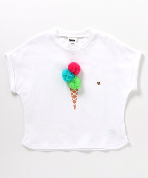 BREEZE(ブリーズ)の「モチーフギミックTシャツ(Tシャツ/カットソー・キッズ・オフホワイト/ピンク/チャコール・80/90/100/110/120/130/140)」の8枚目の写真