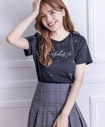 clear | ラメ刺繍ロゴTシャツ≪2024SS新作≫(Tシャツ/カットソー)