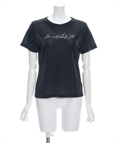 clear（クリア）の「ラメ刺繍ロゴTシャツ（Tシャツ/カットソー・レディース・シルバー/ブラック/ピンク・F）」の17枚目の写真