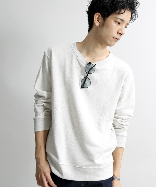 WEGO(ウィゴー)の「WEGO/カラー裏毛プルオーバー(スウェット・メンズ・カーキ/ブラック/オートミール/杢グレー・MEDIUM/LARGE)」の3枚目の写真