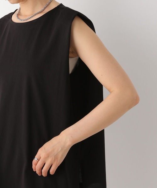 LEPSIM(レプシィム)の「【3つの機能付き】ショルダータックノースリーブ 987484(Tシャツ/カットソー・レディース・オフホワイト/ブラック/ホワイト×ブラック/ライトカーキ・FREE)」の21枚目の写真