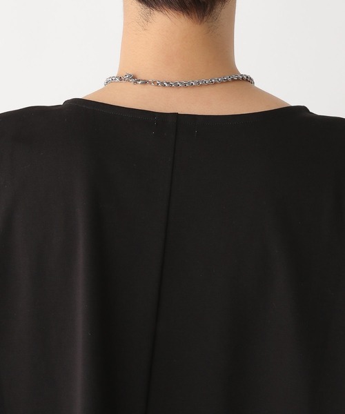 LEPSIM(レプシィム)の「【3つの機能付き】ショルダータックノースリーブ 987484(Tシャツ/カットソー・レディース・オフホワイト/ブラック/ホワイト×ブラック/ライトカーキ・FREE)」の11枚目の写真