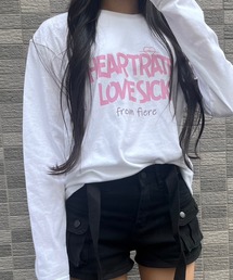 ピンクデザインロンT