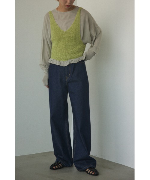 BLACK BY MOUSSY（ブラックバイマウジー）の「■MACHO one wash denim(マチョワンウォッシュデニム)（デニムパンツ・レディース・ダークブルー・26inch/25inch/24inch/23inch）」の7枚目の写真