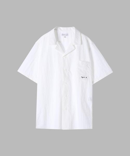 agnes b.（アニエスベー）の「メンズ 開襟 半袖シャツ ”Magnam”（シャツ/ブラウス・メンズ・ホワイト・40/38/42/36）」の2枚目の写真