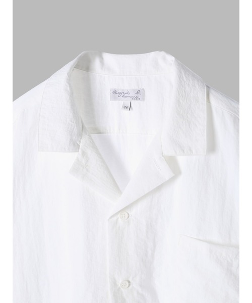 agnes b.（アニエスベー）の「メンズ 開襟 半袖シャツ ”Magnam”（シャツ/ブラウス・メンズ・ホワイト・40/38/42/36）」の4枚目の写真
