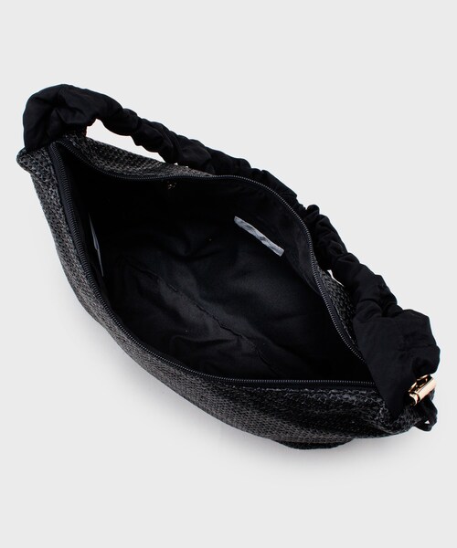 OPAQUE.CLIP(オペークドットクリップ)の「◆【2WAY】雑材ドロストフリルハンドルミドルショルダーバッグ(ショルダーバッグ・レディース・ブルー系4/ブラック系4/ナチュラル/ブラック・00)」の12枚目の写真