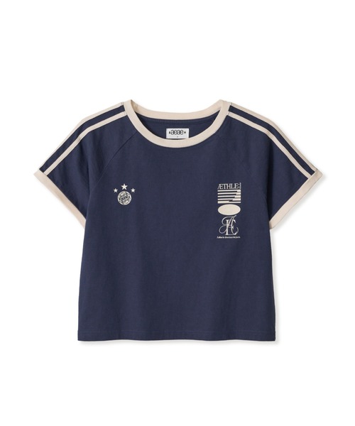 aeae（エーイーエーイー）の「Athlete Stripe Half T-Shirts（Tシャツ/カットソー・レディース・ライトブルー/レッド/ネイビー・FREE）」の2枚目の写真