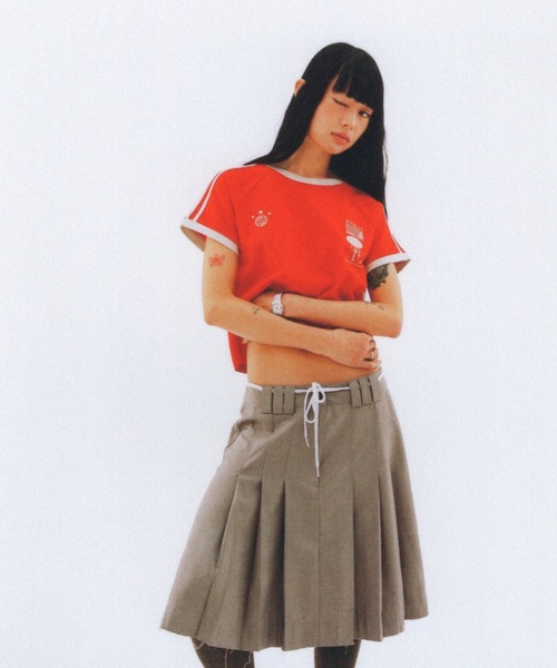 aeae（エーイーエーイー）の「Athlete Stripe Half T-Shirts（Tシャツ/カットソー・レディース・ライトブルー/レッド/ネイビー・FREE）」の19枚目の写真