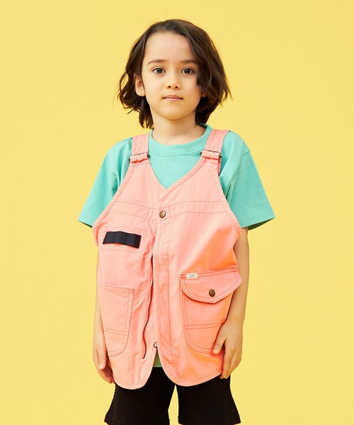 Lee（リー）の「Lee/リー【110-150cm】キッズ OUTDOOR WHIZITベスト 難燃デニム・撥水カラー（ベスト・キッズ・ブラック/インディゴブルー/ホワイト/ピンク・110/130/140/150/120）」の6枚目の写真