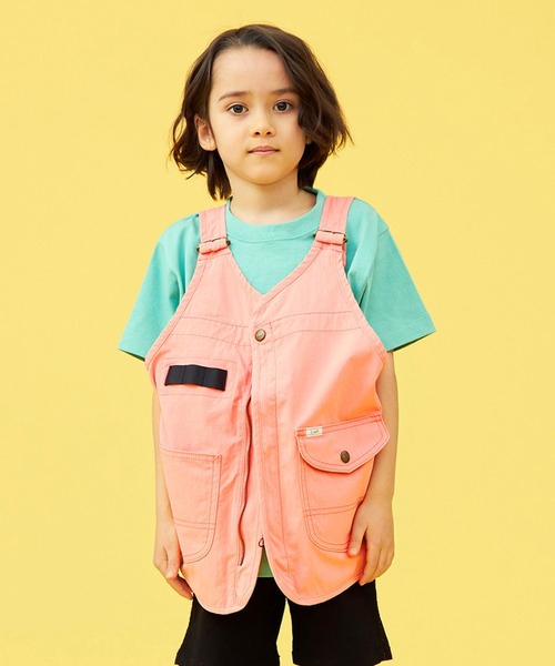 Lee（リー）の「Lee/リー【110-150cm】キッズ OUTDOOR WHIZITベスト 難燃デニム・撥水カラー（ベスト・キッズ・ブラック/インディゴブルー/ホワイト/ピンク・110/130/140/150/120）」の7枚目の写真