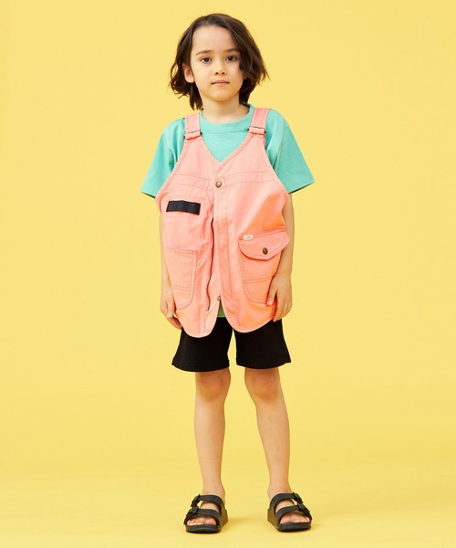 Lee（リー）の「Lee/リー【110-150cm】キッズ OUTDOOR WHIZITベスト 難燃デニム・撥水カラー（ベスト・キッズ・ブラック/インディゴブルー/ホワイト/ピンク・110/130/140/150/120）」の12枚目の写真