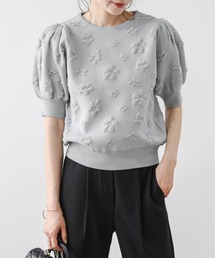 Lajour（ラジュール）の「パフスリーブサマーニット（Tシャツ/カットソー）」