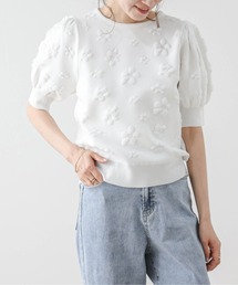 Lajour | パフスリーブサマーニット(Tシャツ/カットソー)