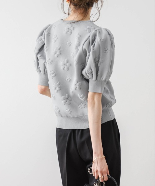 Lajour（ラジュール）の「パフスリーブサマーニット（Tシャツ/カットソー・レディース・ピンク/ホワイト/ベージュ/ブラック/グレー・M/L）」の17枚目の写真