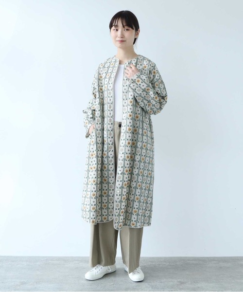 yuni（ユニ ）の「○コットン グリッドフラワー エンブロイダリー
