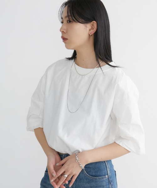 メーカー直売 - 人気ランキング セール】バルーンクロップドギャザーブラウス（シャツ/ブラウス トップス