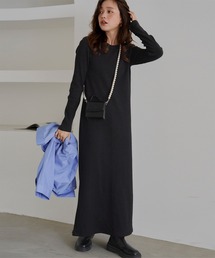 titivate | クルーネックリブワンピース(ワンピース)