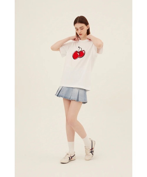 KIRSH(キルシー)の「KIRSH BIG CHERRY T-SHIRT キルシー ビッグチェリー Tシャツ【S】(Tシャツ/カットソー・レディース・ブラック/ホワイト・ONE SIZE)」の7枚目の写真