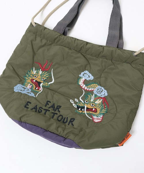 KRIFF MAYER（クリフメイヤー）の「スーベニア刺繍巾着バッグ（ショルダーバッグ・メンズ・パープル/キャメル/ブラック/ピンクベージュ/オリーブ/オフホワイト・FREE）」の22枚目の写真