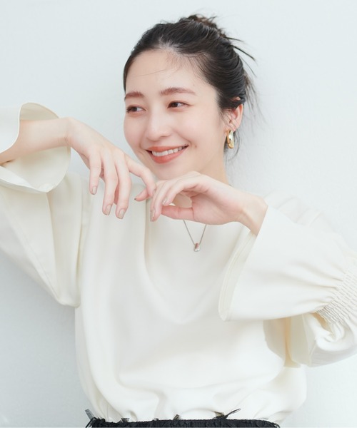 セール】2WAYスカラップブラウス（シャツ/ブラウス）｜natural couture