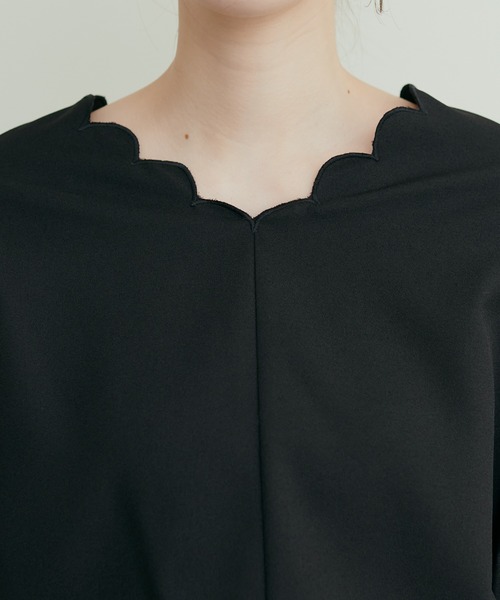 natural couture(ナチュラルクチュール)の「2WAYスカラップブラウス(シャツ/ブラウス・レディース・ブラック/ピンク/ブルー/アイボリー/ボルドー/その他1/その他2/グレイッシュベージュ・FREE)」の16枚目の写真