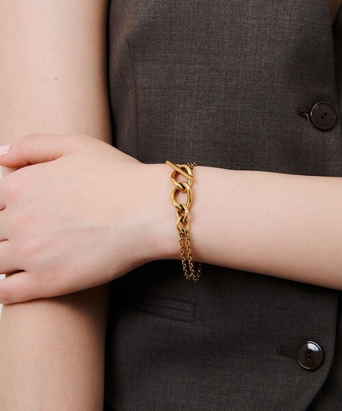 SOAC（ソーク）の「＜SOAC＞SKIP チェーンブレスレット（ブレスレット・レディース・ゴールド・FREE）」の2枚目の写真
