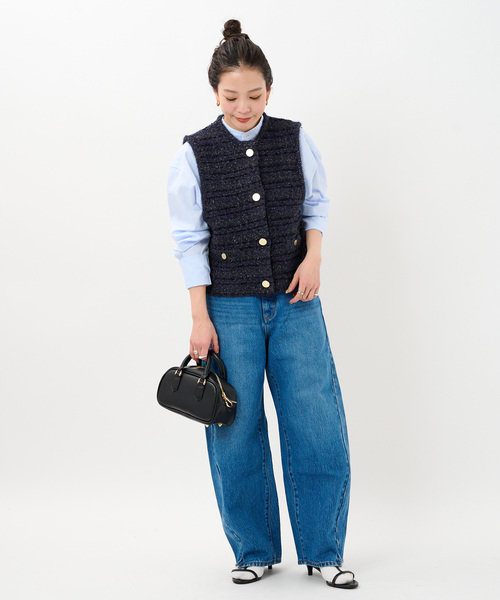 フロントボタンベスト　FORME アパレル卸・仕入れ・卸問屋│TOPWHOLE(トップホール) / Vネック