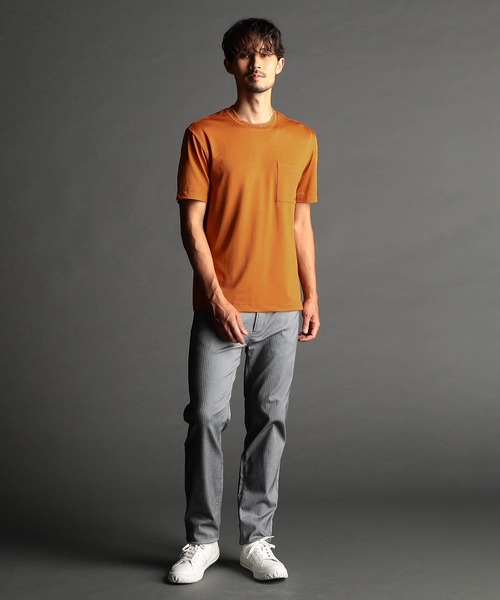 NICOLE CLUB FOR MEN（ニコルクラブフォーメン）の「ロゴ半袖Tシャツ（Tシャツ/カットソー・メンズ・オフホワイト/ブラック/キナリ/オレンジ系・MEDIUM/LARGE/X-LARGE）」の6枚目の写真