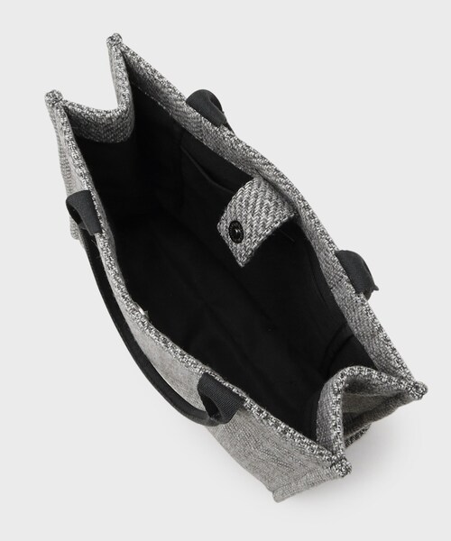 INDIVI 黒 バッグ A4可 セレモニー/入卒/A4収納可能】タックキャリアBAG（トートバッグ