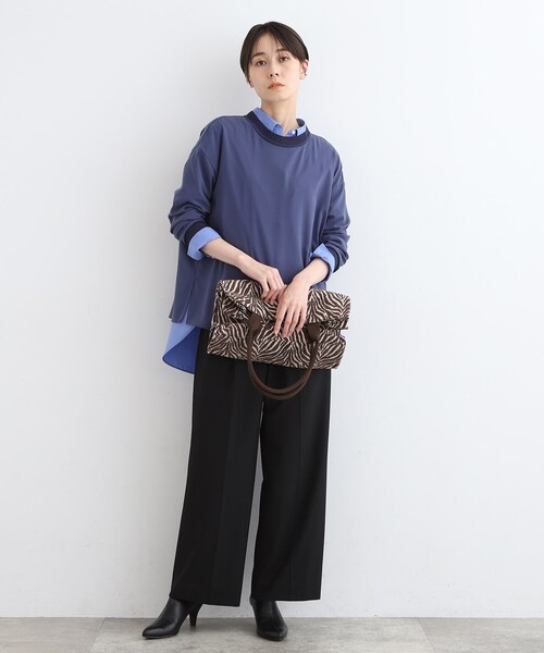 INDIVI(インディヴィ)の「◆【大人気バッグ!/A4収納可能】ジャカードスクエアバッグ(トートバッグ・レディース・チャコール/ダークブラウン系3/ブラック系3/グレー系3・00)」の21枚目の写真