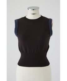 Shaggy sleeve compact tops シャギースリーブコンパクトトップス